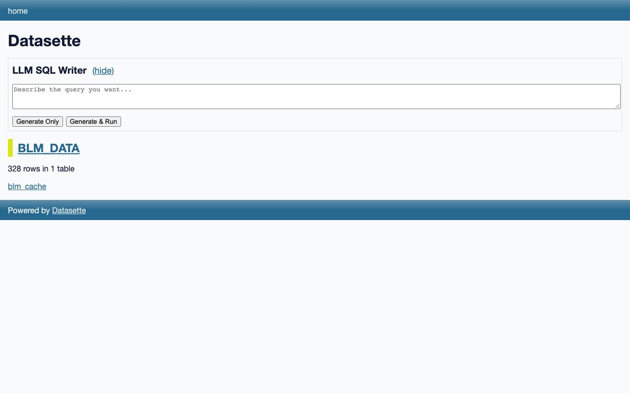Screenshot of BLM Public Data Fetcher